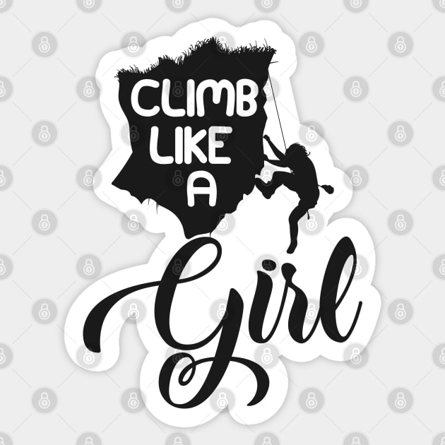 Climb like a girl Sticker by KC Happy Shop